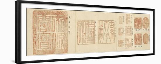 Album de sceaux de l'empereur Qianlong-null-Framed Premium Giclee Print