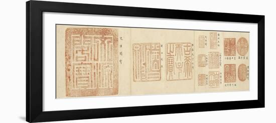 Album de sceaux de l'empereur Qianlong-null-Framed Giclee Print