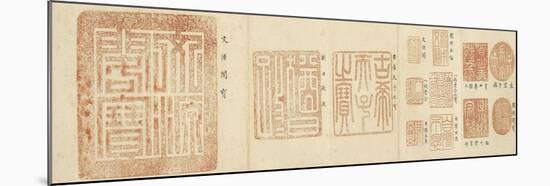 Album de sceaux de l'empereur Qianlong-null-Mounted Giclee Print