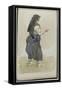 Album des Pyrénées : étude de femme Ossaloise-Eugene Delacroix-Framed Stretched Canvas