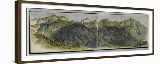 Album des Pyrénées : panorama de montagnes-Eugene Delacroix-Framed Premium Giclee Print