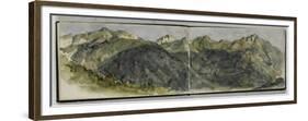 Album des Pyrénées : panorama de montagnes-Eugene Delacroix-Framed Premium Giclee Print