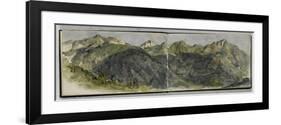 Album des Pyrénées : panorama de montagnes-Eugene Delacroix-Framed Premium Giclee Print