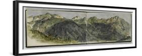 Album des Pyrénées : panorama de montagnes-Eugene Delacroix-Framed Premium Giclee Print