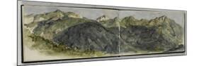 Album des Pyrénées : panorama de montagnes-Eugene Delacroix-Mounted Giclee Print