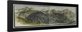 Album des Pyrénées : panorama de montagnes-Eugene Delacroix-Framed Giclee Print