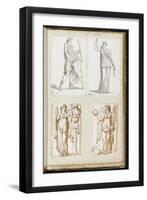 Album : Diane, vue de trois quarts et tournée vers la droite, tenant un arc de la main gauche-Jacques-Louis David-Framed Premium Giclee Print
