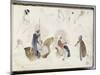 Album du voyage en Afrique du Nord : étude de cavaliers et de personnages arabes-Eugene Delacroix-Mounted Giclee Print