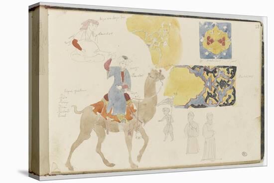 Album : Etudes d'après des figures orientales et des motifs décoratifs-Eugene Delacroix-Stretched Canvas