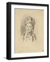 Album factice : Buste de jeune garçon, coiffé d'un bonnet-Augustin De Saint-aubin-Framed Giclee Print