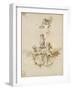 Album factice : Deux amours sur un nuage portant une chocolatière couronnée par un troisième-Charles Germain de Saint-Aubin-Framed Giclee Print