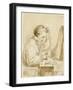 Album factice : Femme à sa toilette-Augustin De Saint-aubin-Framed Giclee Print