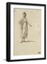 Album factice : Femme en pied tenant un panier de fleurs-Augustin De Saint-aubin-Framed Giclee Print