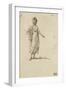 Album factice : Femme en pied tenant un panier de fleurs-Augustin De Saint-aubin-Framed Giclee Print