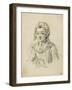 Album factice : Fillette en buste, de face avec bonnet-Augustin De Saint-aubin-Framed Giclee Print