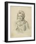 Album factice : Fillette en buste, de face avec bonnet-Augustin De Saint-aubin-Framed Giclee Print