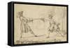 Album factice : Le duel-Augustin Saint-Aubin-Framed Stretched Canvas