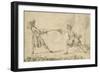 Album factice : Le duel-Augustin Saint-Aubin-Framed Giclee Print