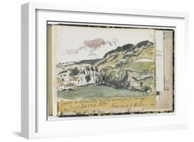 Album factice :Paysage de campagne avec un château-Johan Barthold Jongkind-Framed Giclee Print