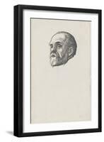 Album: Head of Emile Zola, Three Quarters to the Left-Théophile Alexandre Steinlen-Framed Giclee Print