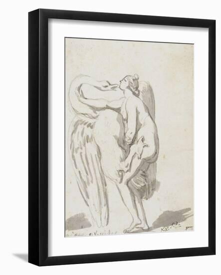 Album : Jupiter et Ganymède d'après Raphaël et son atelier ; Léda et le cyg-Jacques-Louis David-Framed Giclee Print