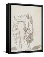 Album : Jupiter et Ganymède d'après Raphaël et son atelier ; Léda et le cyg-Jacques-Louis David-Framed Stretched Canvas