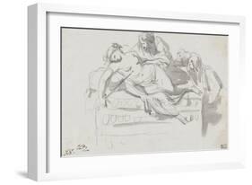 Album : Martyre d'un saint d'après Pier Francesco Mola ; Adam et Eve d'après Michel-Ange-Jacques-Louis David-Framed Giclee Print