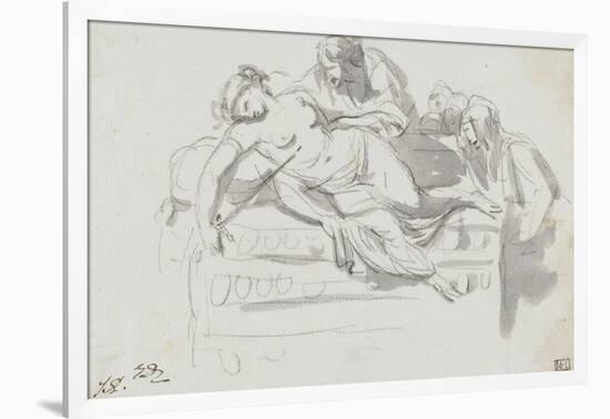 Album : Martyre d'un saint d'après Pier Francesco Mola ; Adam et Eve d'après Michel-Ange-Jacques-Louis David-Framed Giclee Print