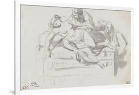 Album : Martyre d'un saint d'après Pier Francesco Mola ; Adam et Eve d'après Michel-Ange-Jacques-Louis David-Framed Giclee Print