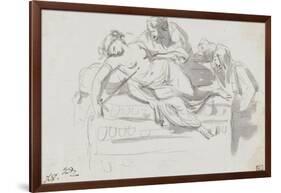 Album : Martyre d'un saint d'après Pier Francesco Mola ; Adam et Eve d'après Michel-Ange-Jacques-Louis David-Framed Giclee Print