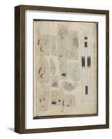 Album Noa Noa : Collage d'estampes Japonaises ou de copies d'estampes Japonaises-Paul Gauguin-Framed Giclee Print