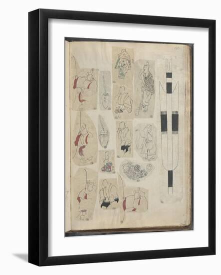 Album Noa Noa : Collage d'estampes Japonaises ou de copies d'estampes Japonaises-Paul Gauguin-Framed Giclee Print