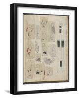 Album Noa Noa : Collage d'estampes Japonaises ou de copies d'estampes Japonaises-Paul Gauguin-Framed Giclee Print