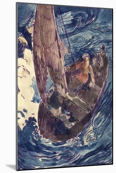 Album Noa-Noa : Homme dans une barque-Paul Gauguin-Mounted Giclee Print