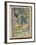 Album Noa-Noa : Paysage Polynésien avec une silhouette de femme-Paul Gauguin-Framed Giclee Print