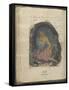 Album Noa Noa : Texte manuscrit et femme Polynésienne assise de trois-quart sur le sol : fin-Paul Gauguin-Framed Stretched Canvas