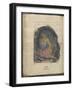 Album Noa Noa : Texte manuscrit et femme Polynésienne assise de trois-quart sur le sol : fin-Paul Gauguin-Framed Giclee Print