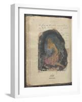 Album Noa Noa : Texte manuscrit et femme Polynésienne assise de trois-quart sur le sol : fin-Paul Gauguin-Framed Giclee Print