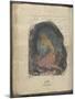 Album Noa Noa : Texte manuscrit et femme Polynésienne assise de trois-quart sur le sol : fin-Paul Gauguin-Mounted Giclee Print