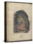Album Noa Noa : Texte manuscrit et femme Polynésienne assise de trois-quart sur le sol : fin-Paul Gauguin-Stretched Canvas