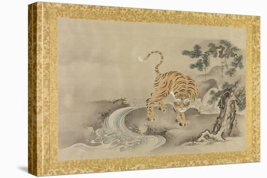 Album of Copies of Chinese Paintings, Album Leaf-Kano Tsunenobu-Stretched Canvas