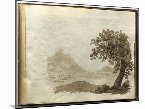 Album of Drawings Charlotte Napoleon: View of a Lake-null-Mounted Giclee Print