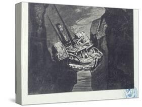 Album of Engravings after the Drawings for "Les Travailleurs De La Mer: La Durande after Shipwreck-Victor Hugo-Stretched Canvas