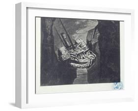 Album of Engravings after the Drawings for "Les Travailleurs De La Mer: La Durande after Shipwreck-Victor Hugo-Framed Giclee Print