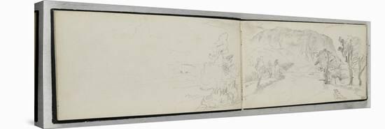 Album of the Pyrenees: Val D'Ossau and Bridge Louvie-Eugene Delacroix-Stretched Canvas