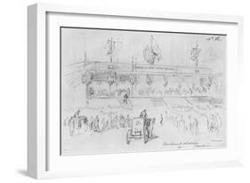 Album of the Siege of Paris, Enrolment of Volunteers at the Pantheon-Gustave Doré-Framed Giclee Print