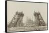 Album on the Work of Construction of the Eiffel Tower-Louis-Emile Durandelle-Framed Stretched Canvas