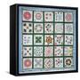 Album Quilt with Season Flowers, 1844-American School-Framed Stretched Canvas