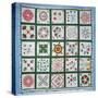 Album Quilt with Season Flowers, 1844-American School-Stretched Canvas