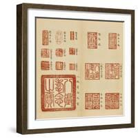 Albumde sceaux de l'empereur Qianlong (Baosou)-null-Framed Giclee Print